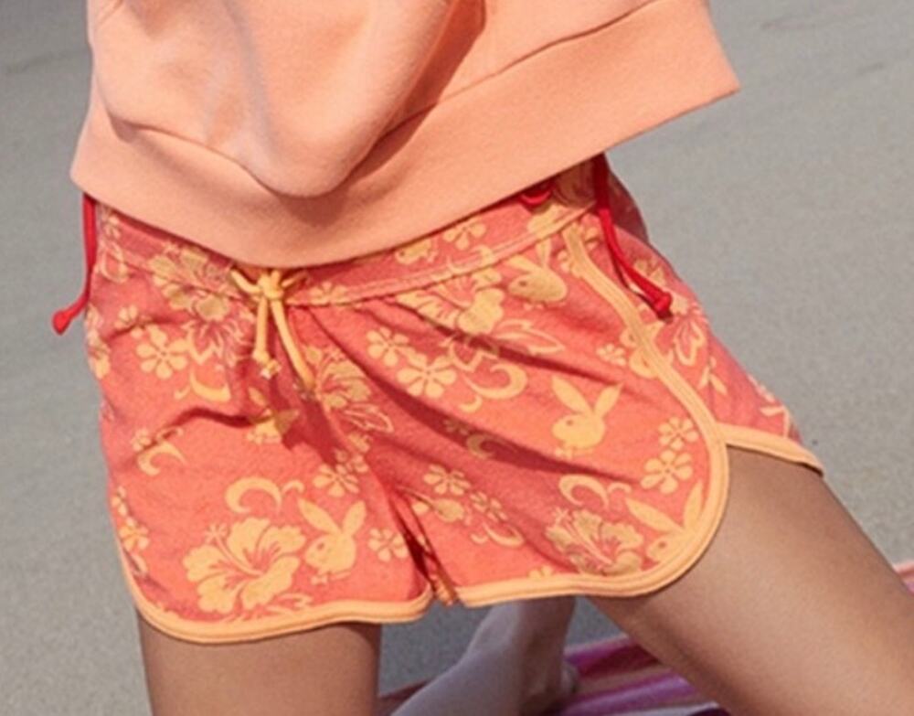 Playboy x PacSun Hibiscus Terry Sweat Shorts S Small